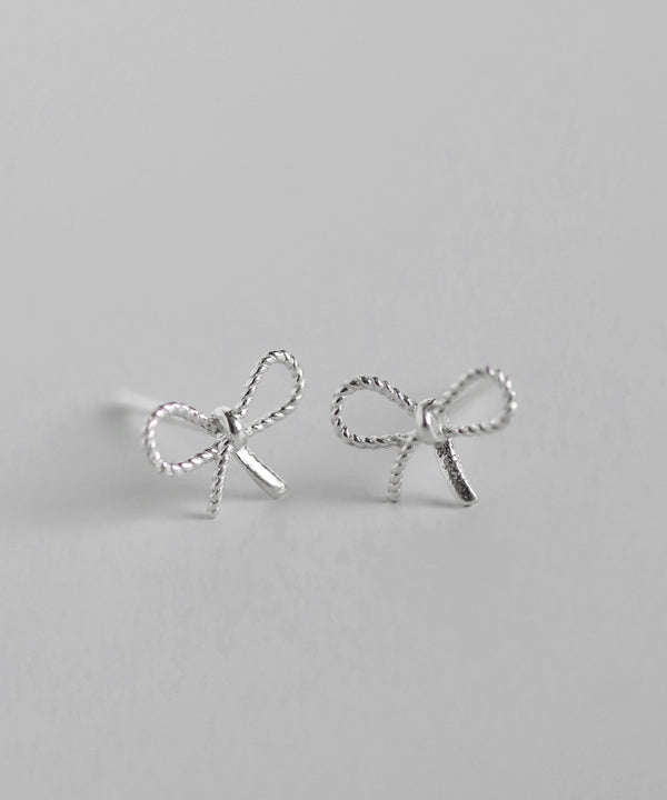 リボンピアス[silver925][Basic]