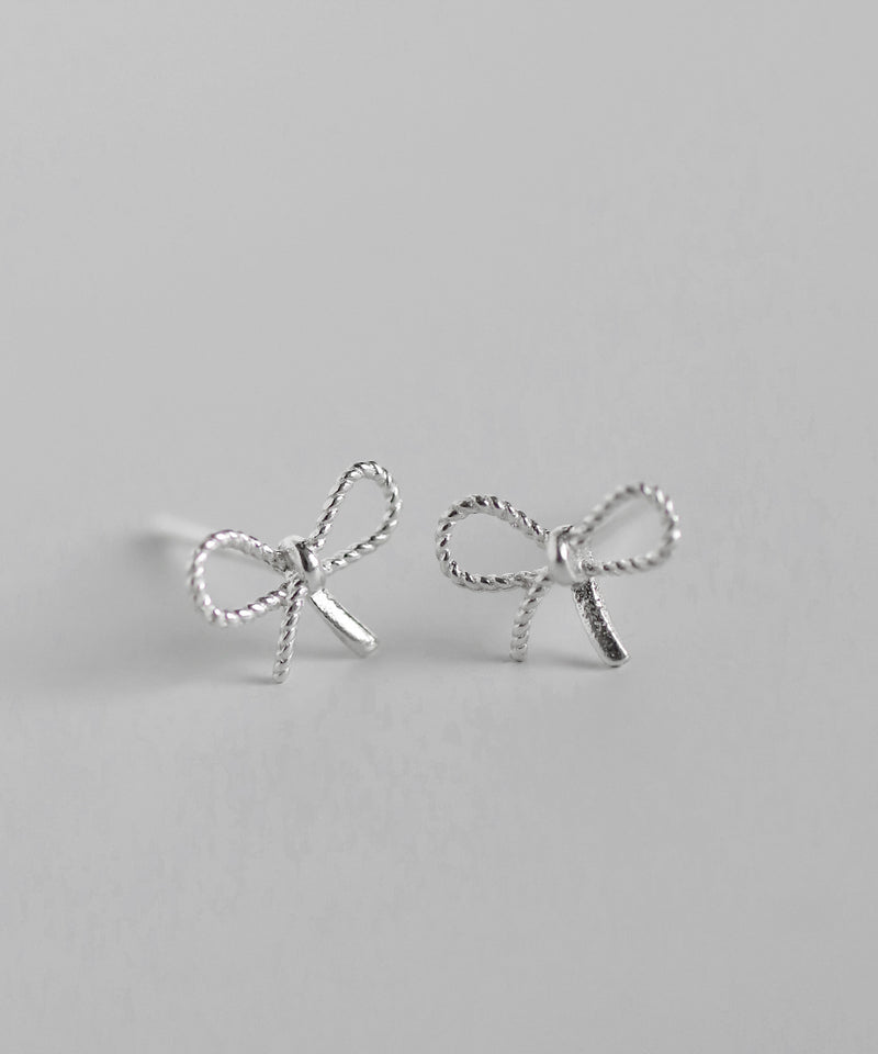 リボンピアス[silver925][Basic]