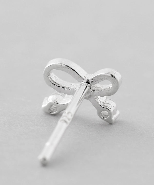 ビジューリボンピアス[silver925][Basic]