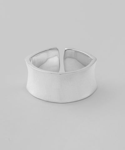 Metal plate bold ring [silver925]