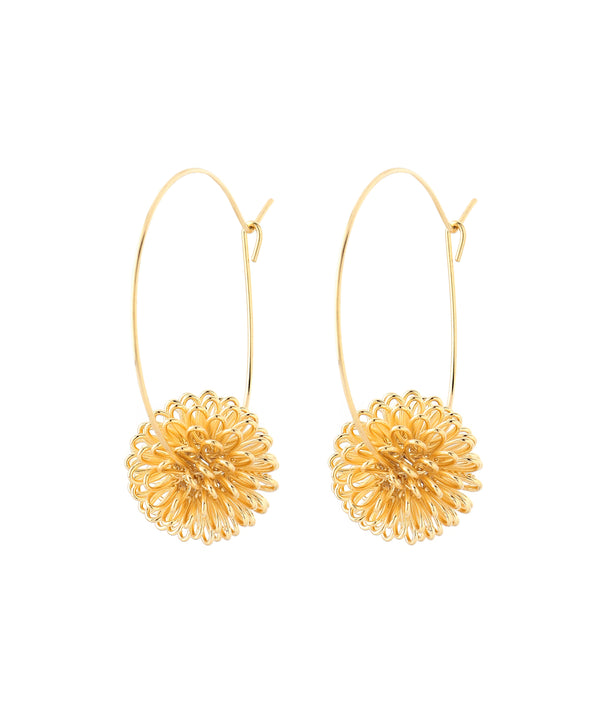 ANEMONE】ポンポンフラワーのフープピアス｜SANPO ONLINE(サンポー