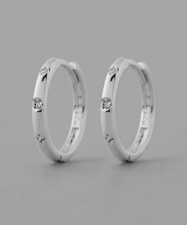 ビジューフープピアス[silver925][Sheerchic]