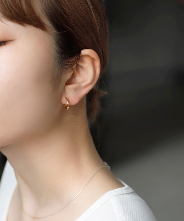ビジューフープピアス[silver925][Sheerchic]