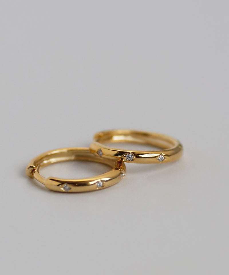 ビジューフープピアス[silver925][Sheerchic]