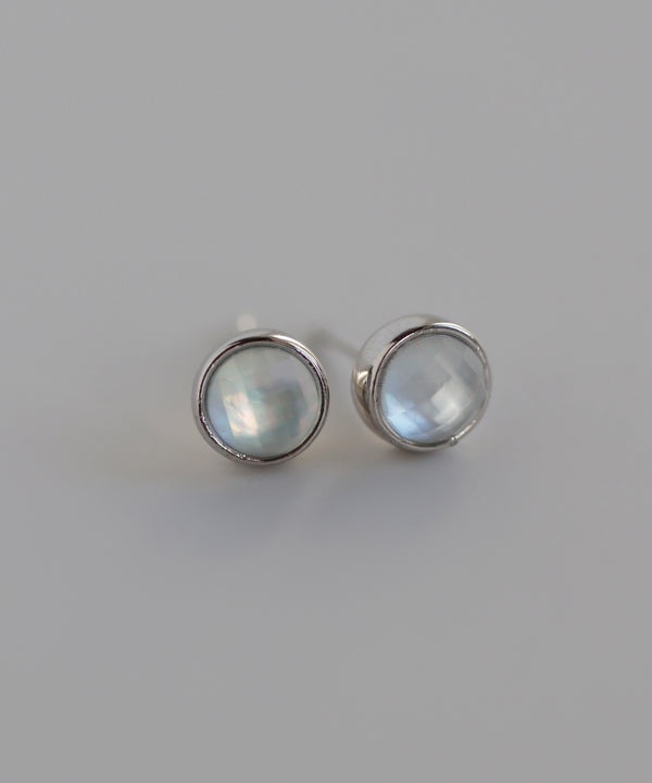 シェル×クリスタルピアス[silver925][Sheerchic]