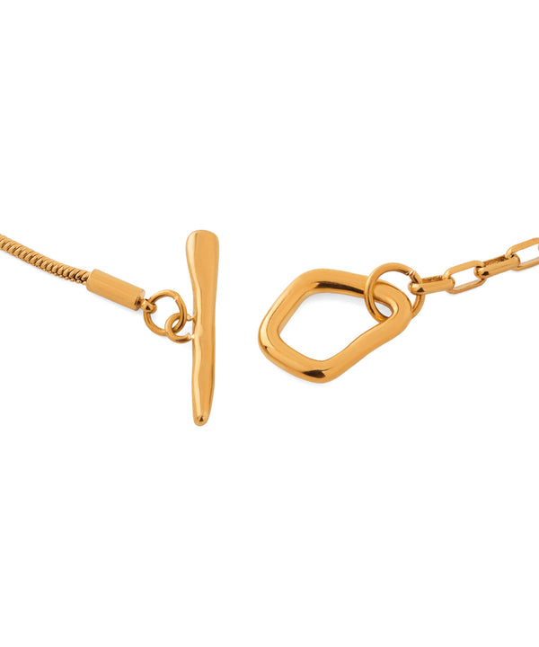 Combination Chain Lariat Necklace [Stainless Steel] [Ownideal]