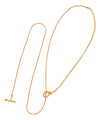 Combination Chain Lariat Necklace [Stainless Steel] [Ownideal]