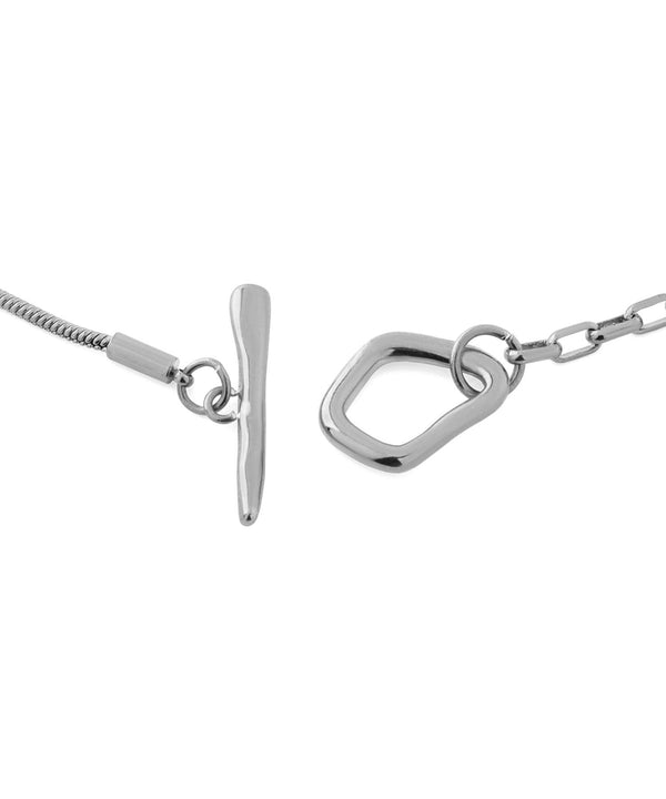 Combination Chain Lariat Necklace [Stainless Steel] [Ownideal]
