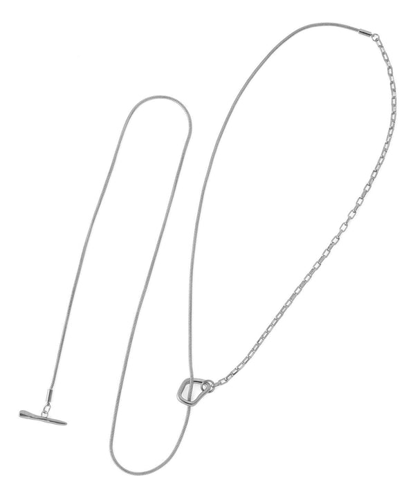 Combination Chain Lariat Necklace [Stainless Steel] [Ownideal]