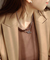 Combination Chain Lariat Necklace [Stainless Steel] [Ownideal]