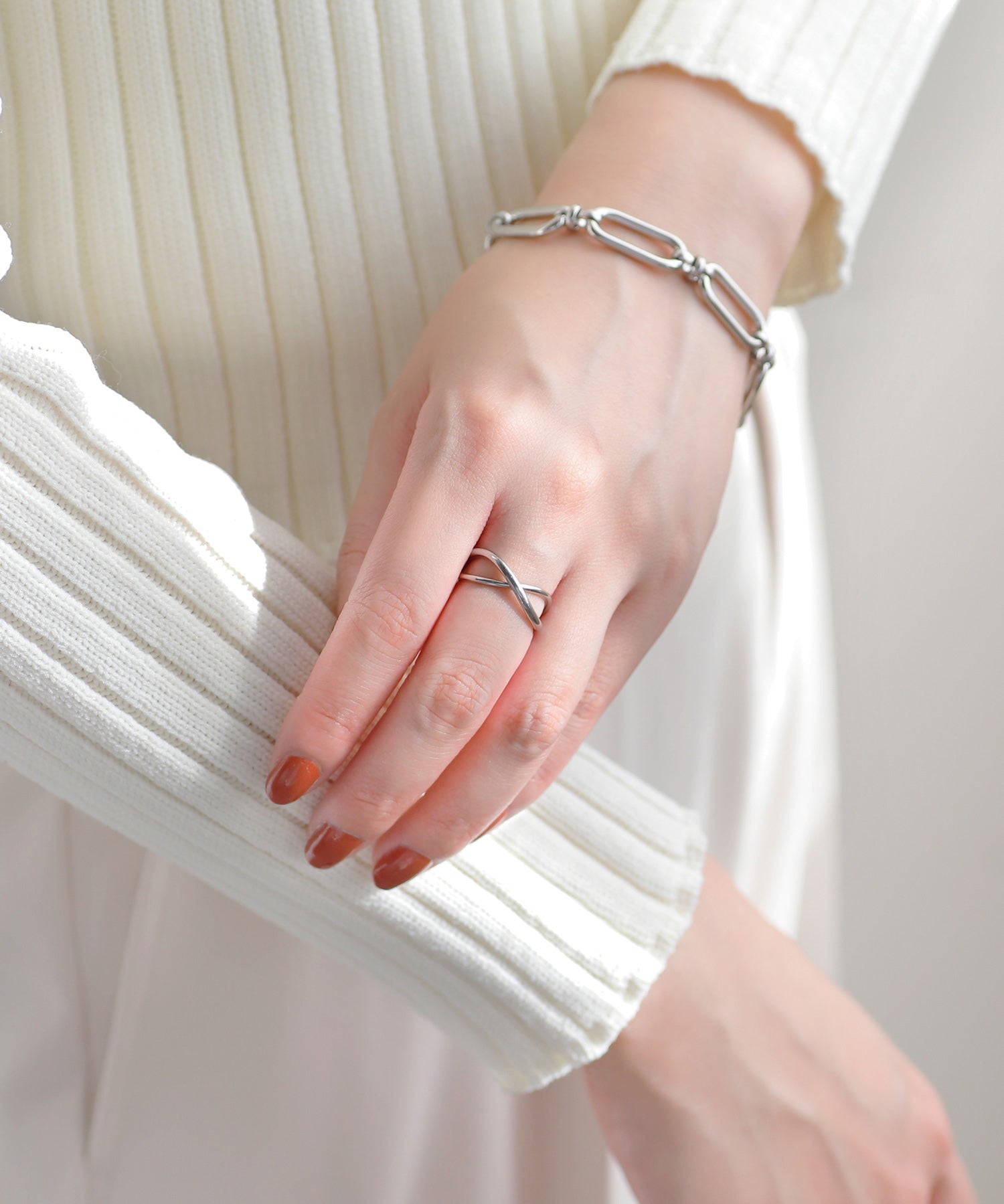 ANEMONE】【ステンレス】2連リング｜アネモネ・シエナロゼ・ミミサン