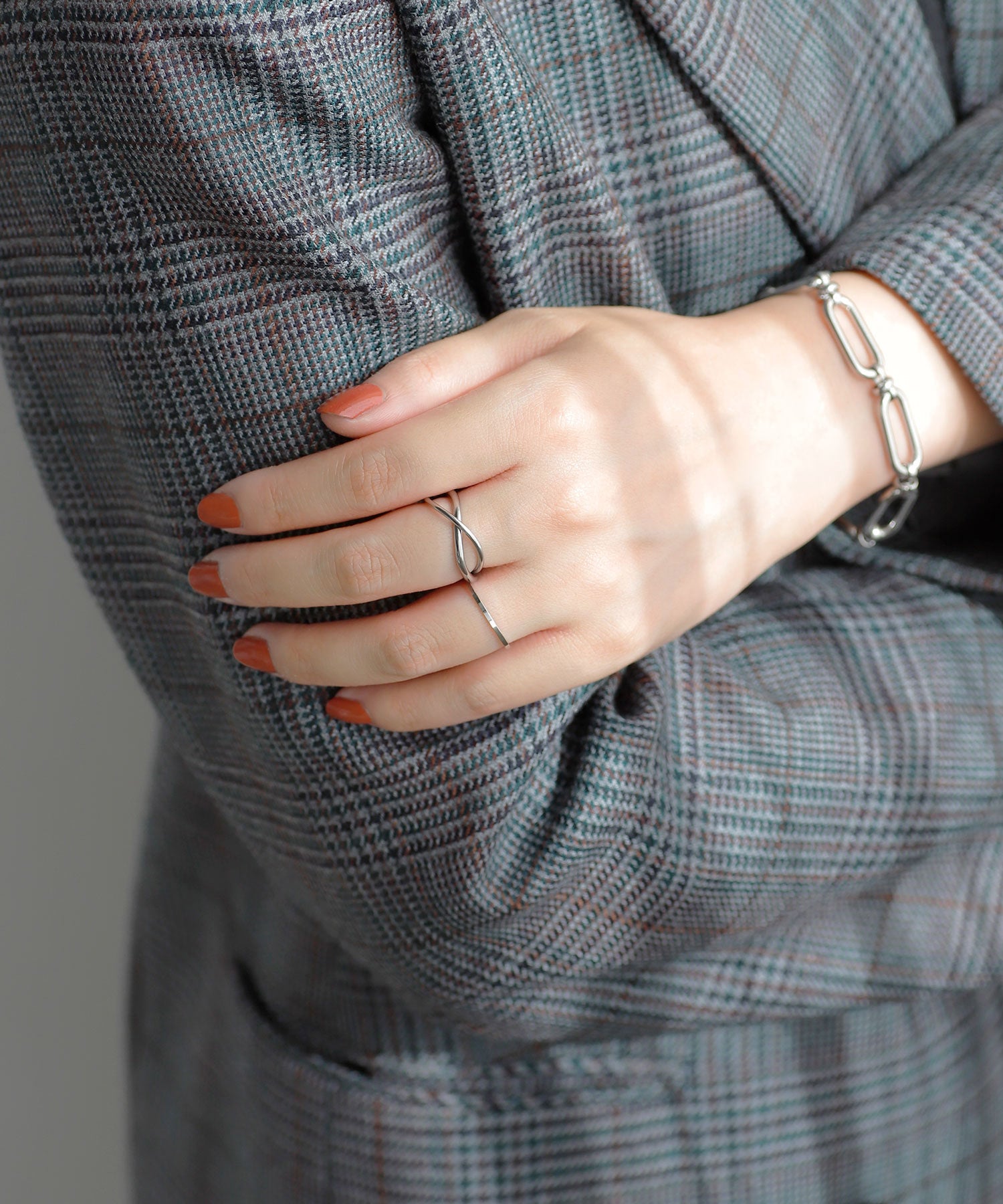 ANEMONE】【ステンレス】2連リング｜アネモネ・シエナロゼ・ミミサン