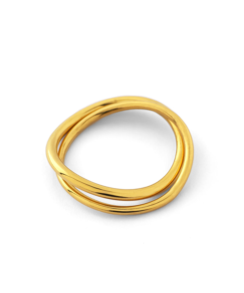 ANEMONE】【ステンレス】2連リング｜アネモネ・シエナロゼ