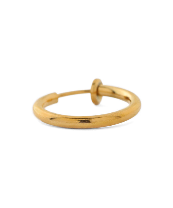 Stainless steel metal hoop earrings [diameter 17mm]
