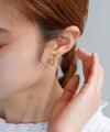 Stainless steel metal hoop earrings [diameter 17mm]