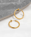 【ステンレス】メタルフープイヤリング[直径22mm]