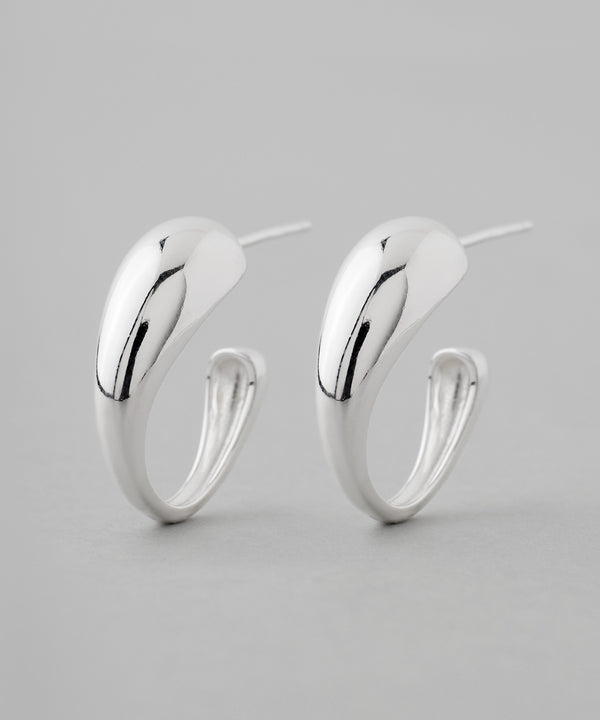 ニュアンスラインフープピアス[silver925][Ownideal]