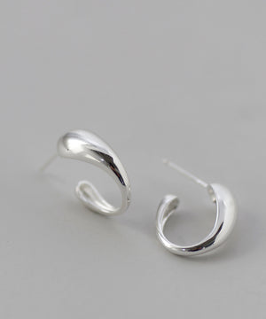 ニュアンスラインフープピアス[silver925][Ownideal]