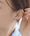 ビジュー×メタルピアス[3ペアセット]