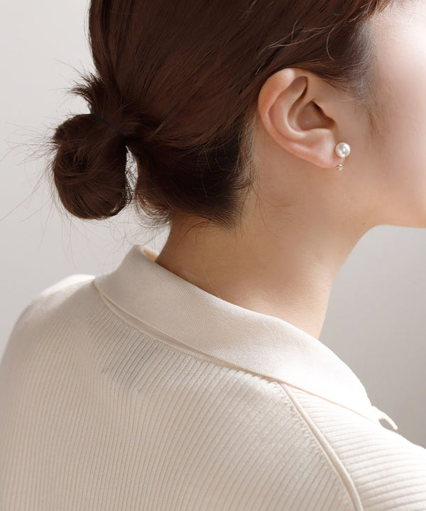 パール×ビジュー2WAYピアス[silver925][Sheerchic]
