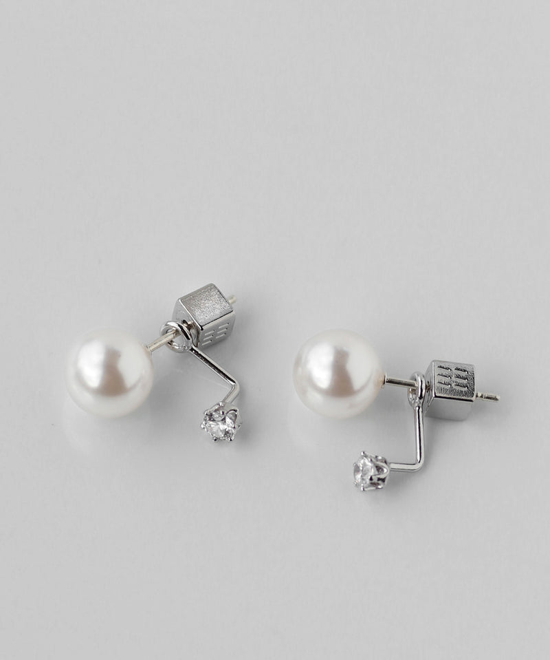 パール×ビジュー2WAYピアス[silver925][Sheerchic]