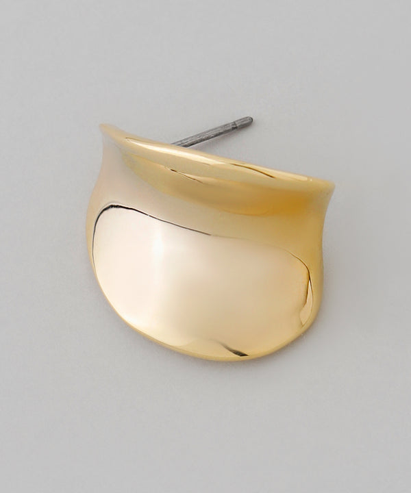 Metal Plate Curl Earrings