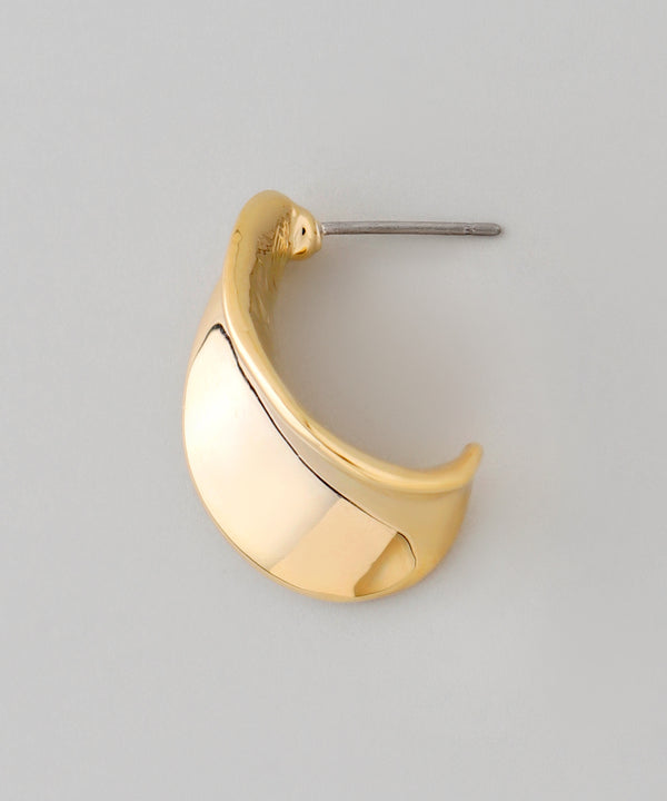 Metal Plate Curl Earrings