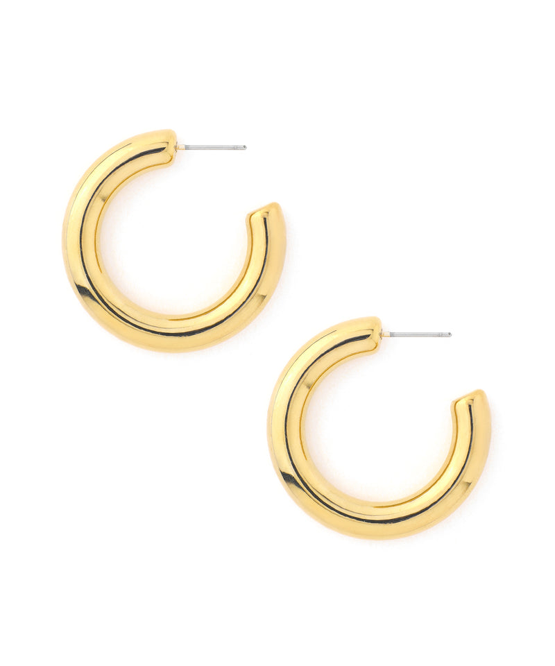 ボールドメタルフープピアス