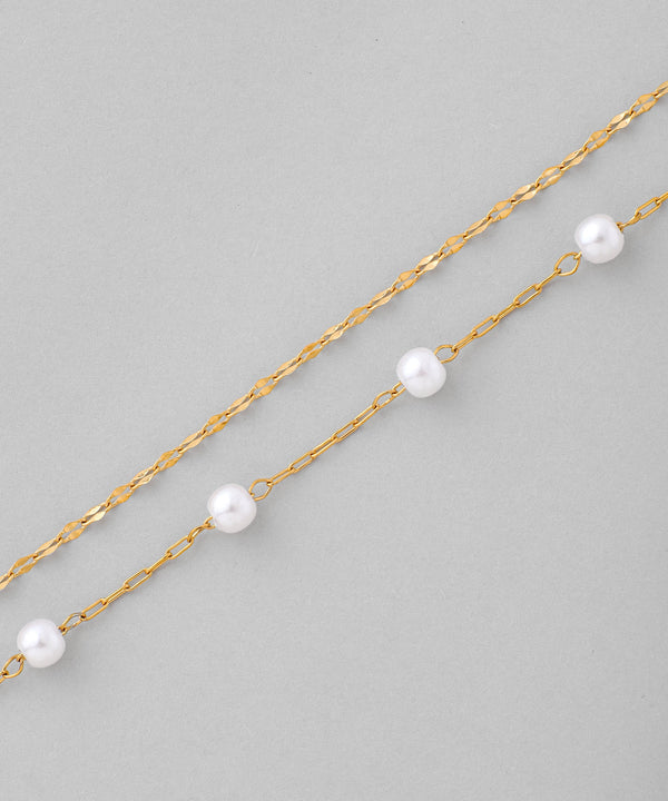 【ステンレス】ステーションパール2連ブレスレット