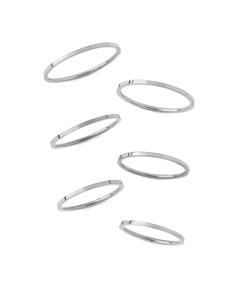【ステンレス】メタルラインリング[6本セット]