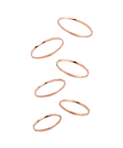 【ステンレス】メタルカットデザインリング[6本セット]