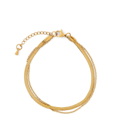 【ステンレス】スネーク×チェーンブレスレット