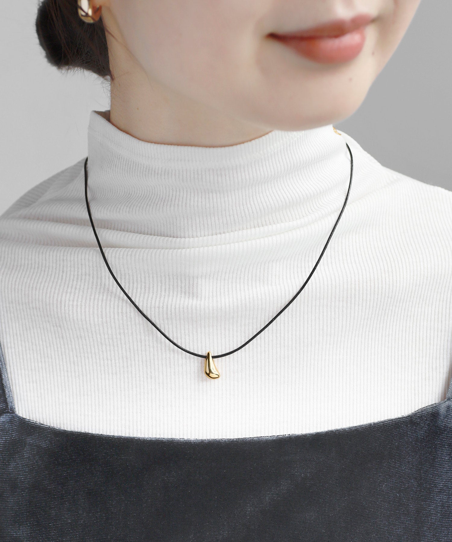 ANEMONE】メタルドロップコードネックレス｜アネモネ・シエナロゼ