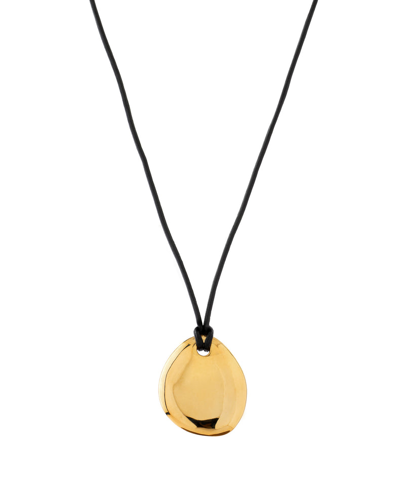 Metal Plate Cord Necklace