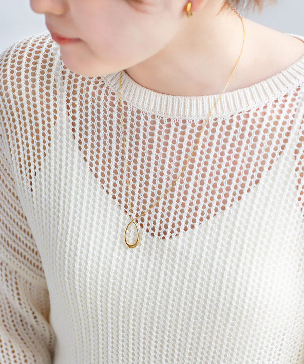 【ステンレス】メタルサークルネックレス