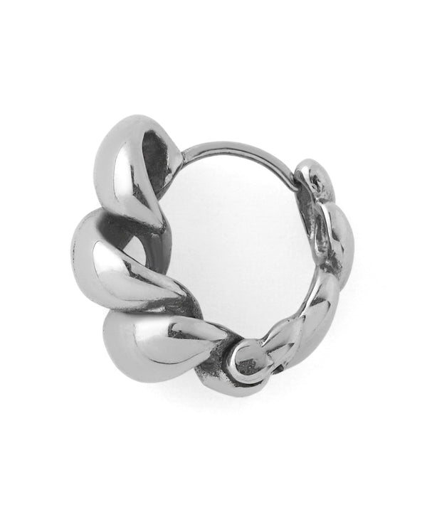 【ステンレス】ツイストメタルフープピアス