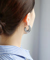 [Stainless Steel] Bold Metal Hoop Earrings