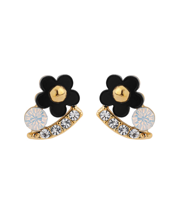 フラワー×ビジューピアス