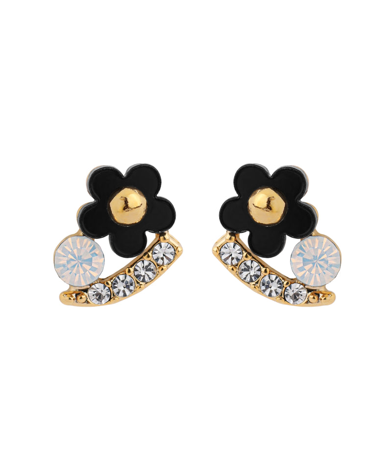 フラワー×ビジューピアス