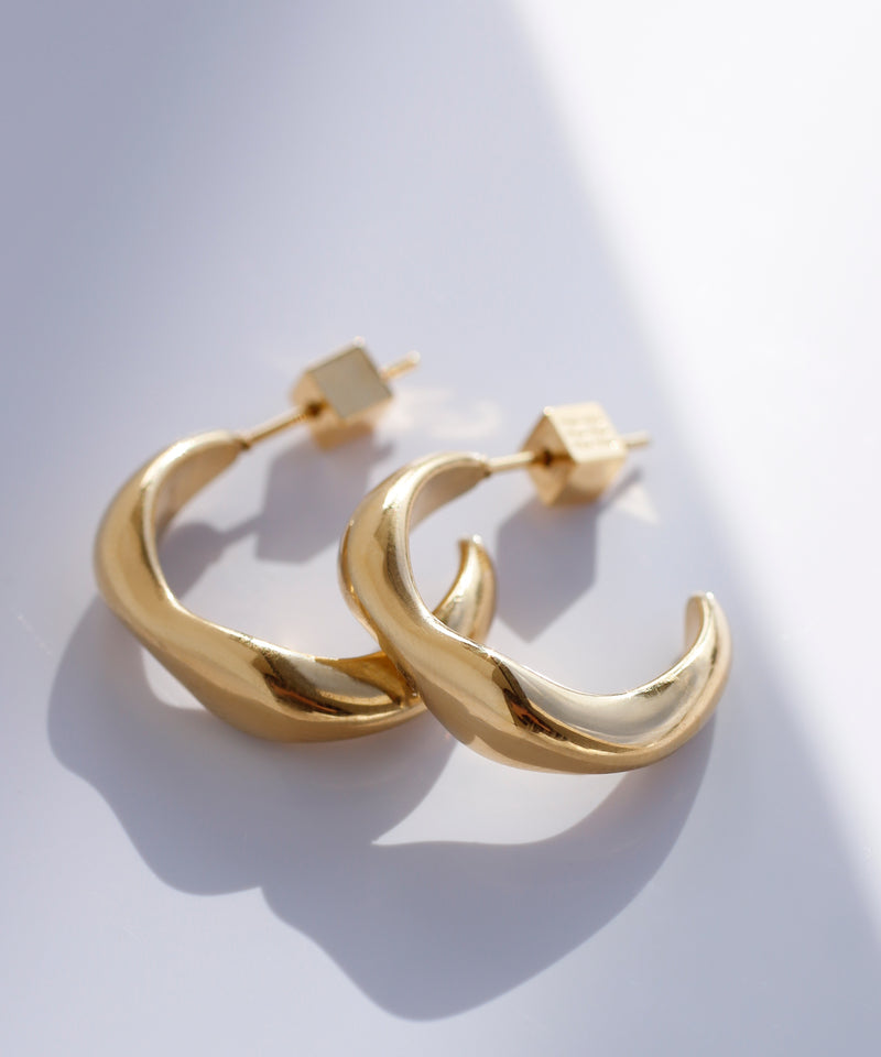 ニュアンスフープピアス[ステンレス][Ownideal]