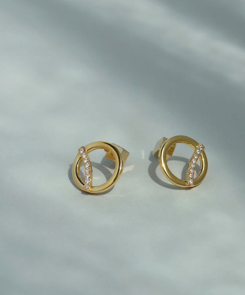 ビジュー×サークルピアス[Sheerchic]
