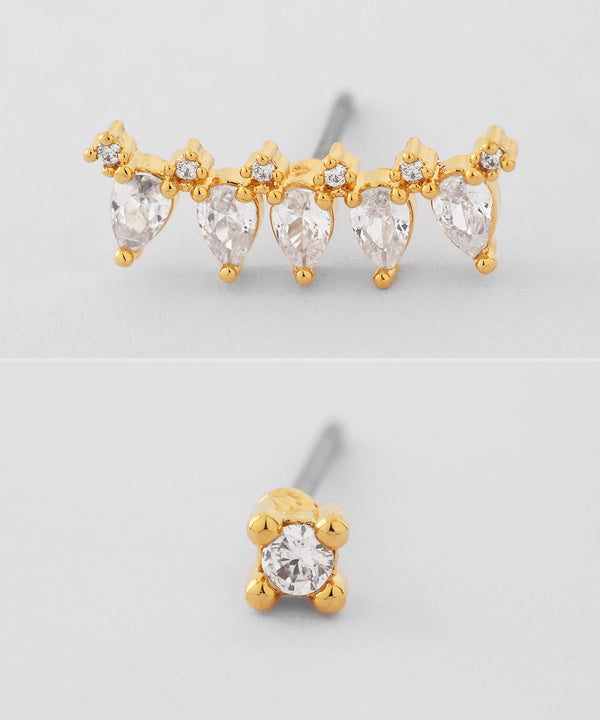 ビジューアシメピアス[Sheerchic]