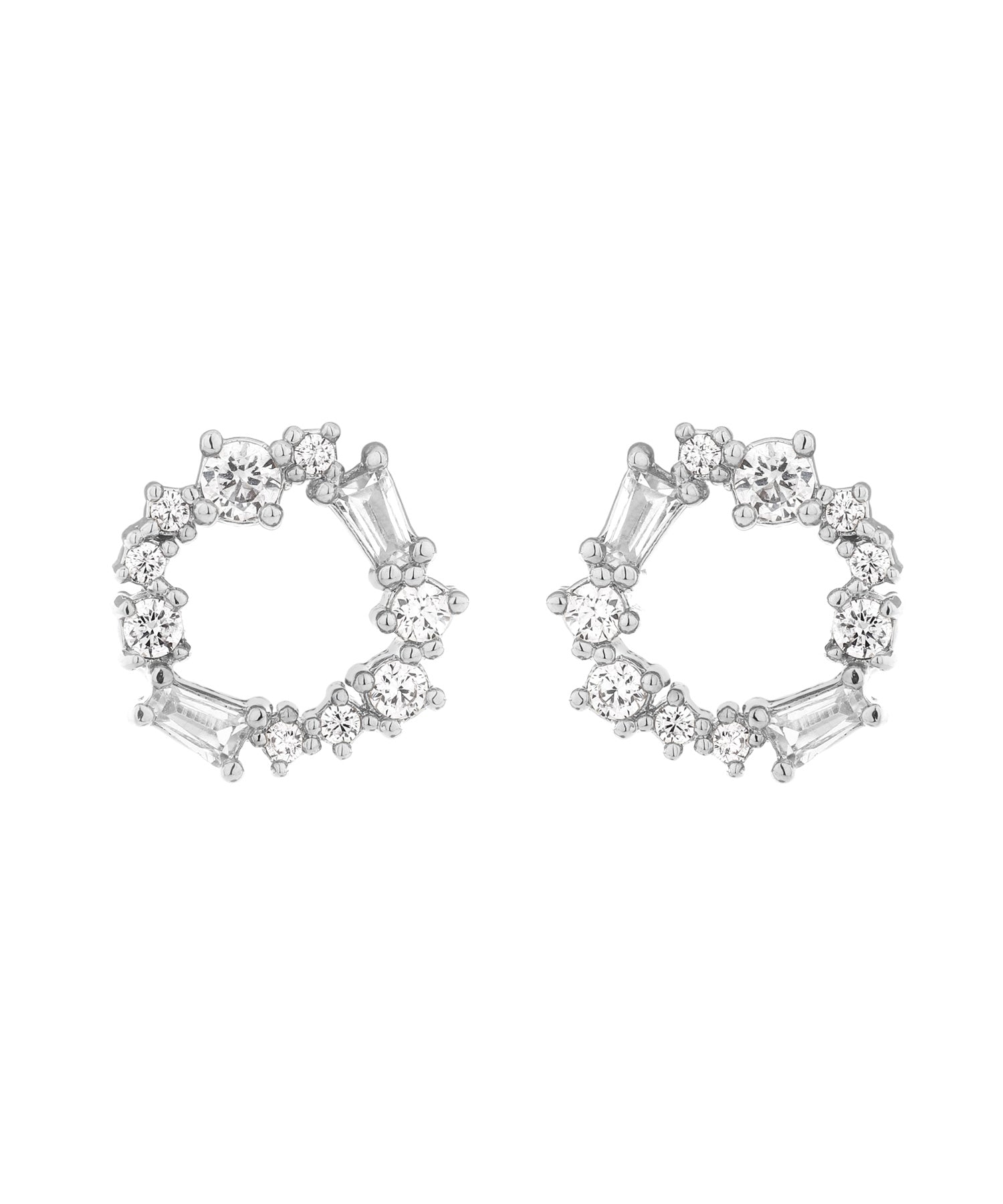 mimi33】ビジューサークルピアス[Sheerchic]｜アネモネ・シエナロゼ