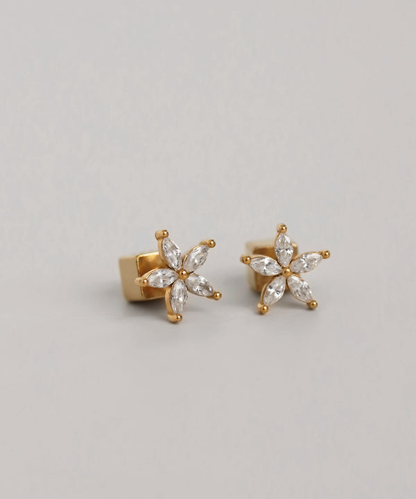 ピアス maumaumaus mimi33】ビジューフラワーピアス[ステンレス][Sheerchic]｜アネモネ