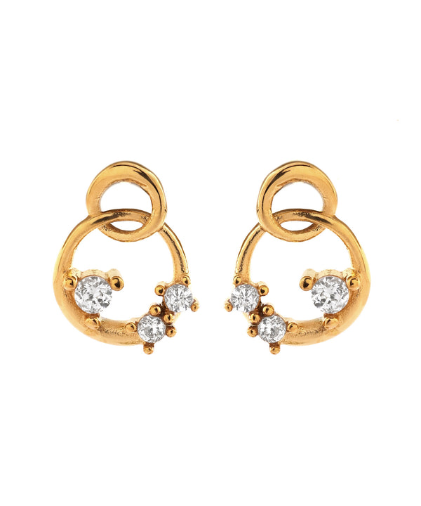 ビジュー×サークルピアス[サージカルステンレス][Sheerchic]