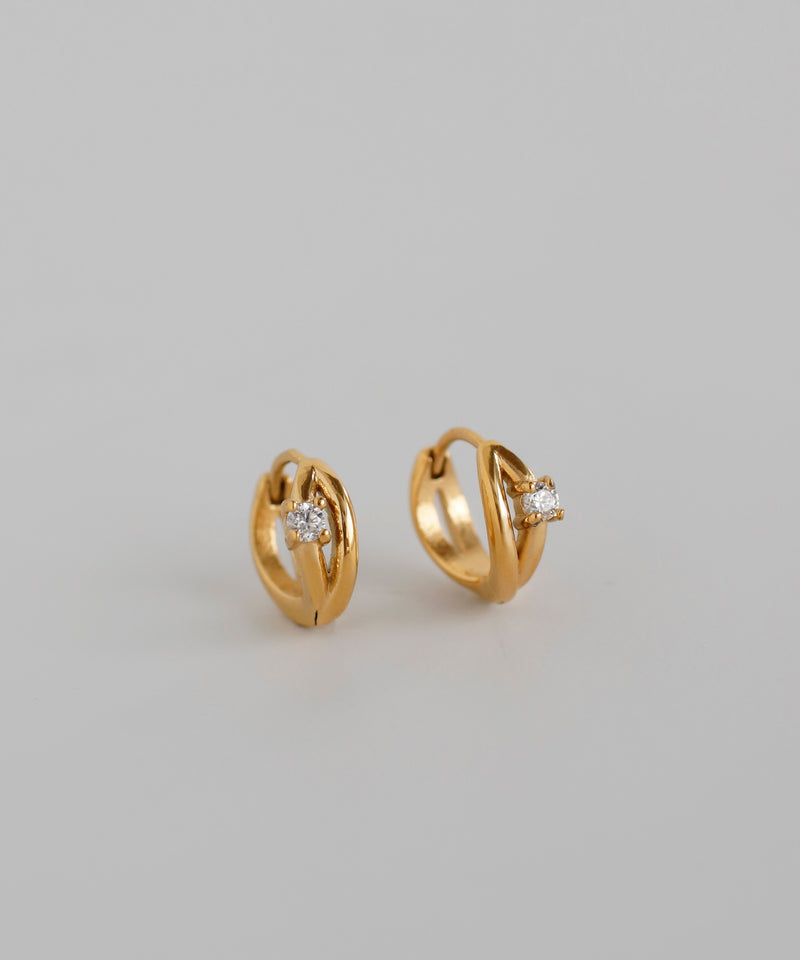 ビジューフープピアス[サージカルステンレス][Sheerchic]