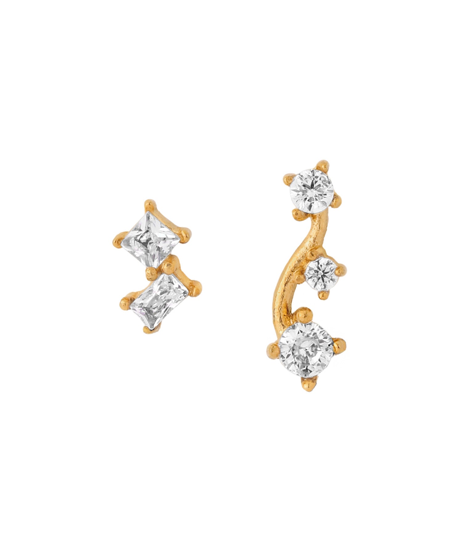 mimi33】ビジューアシメピアス[サージカルステンレス][Sheerchic