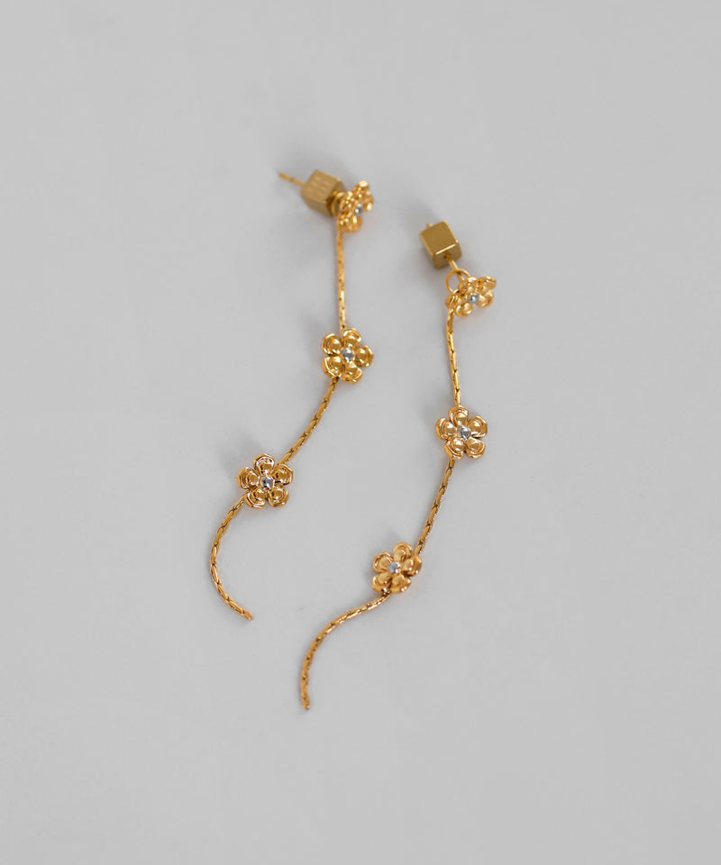 フラワー2WAYピアス[サージカルステンレス][Sheerchic]