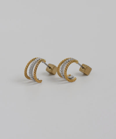 Bi-Color Hoop Earrings [Surgical Stainless Steel] [Sheerchic]