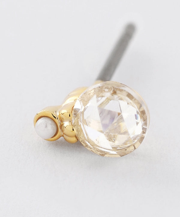 ビジュー×パールピアス[Sheerchic]